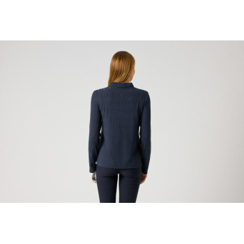 Polo Graphic Jaquard Navy Femme 2