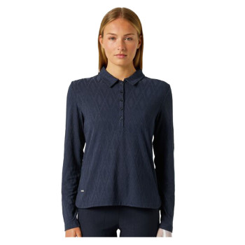 Polo Graphic Jaquard Navy Femme