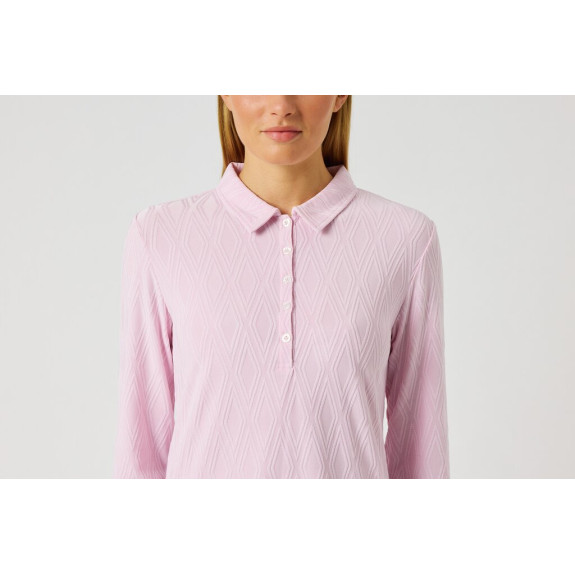 Polo Graphic Jaquard Pink Femme