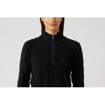 Polo 1/4 Zip Structure Black Femme 2
