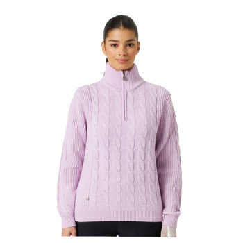 Pull 1/4 Zip Cable Lined Pink Femme