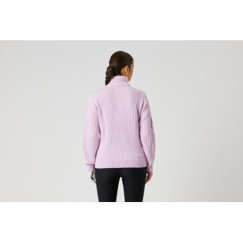 Pull 1/4 Zip Cable Lined Pink Femme