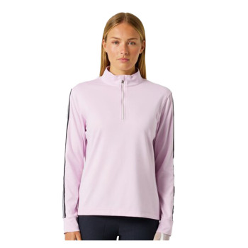 Polo 1/4 Zip Peach Pink Femme