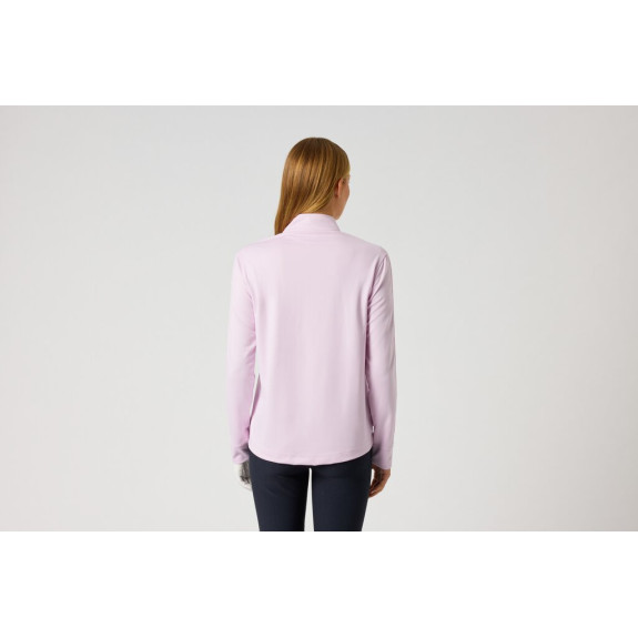 Polo 1/4 Zip Peach Pink Femme