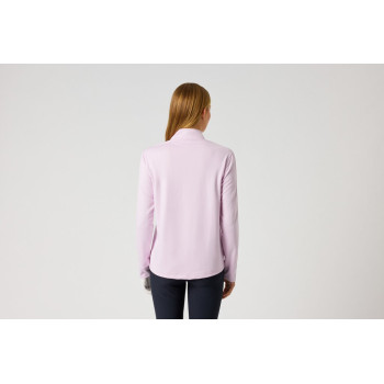 Polo 1/4 Zip Peach Pink Femme