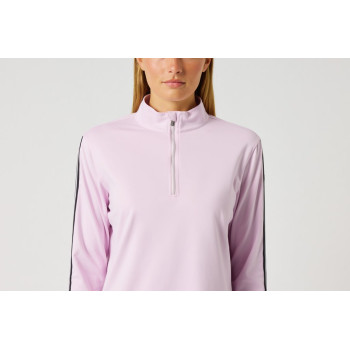 Polo 1/4 Zip Peach Pink Femme 2