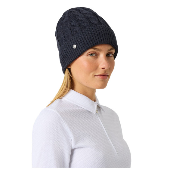 Bonnet Cable Navy Femme