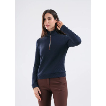 Pull 1/4 Zip Tampa Navy Femme