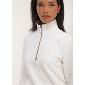 Pull 1/4 Zip Tampa White Femme