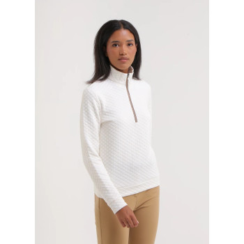 Pull 1/4 Zip Tampa White Femme