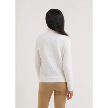 Pull 1/4 Zip Tampa White Femme