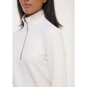 Pull 1/4 Zip Tampa White Femme