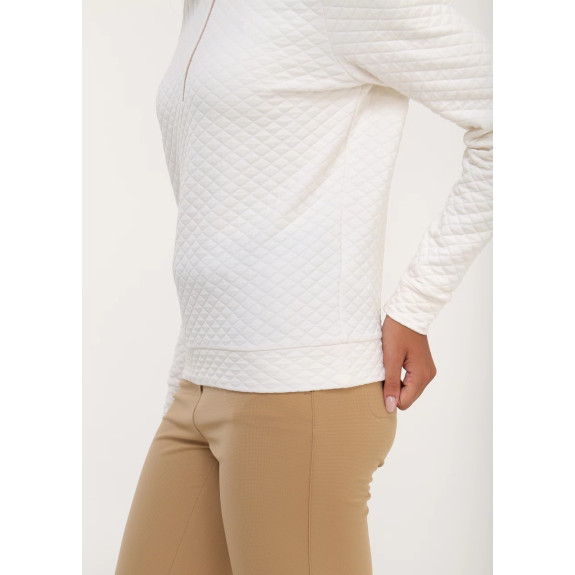 Pull 1/4 Zip Tampa White Femme