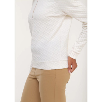 Pull 1/4 Zip Tampa White Femme