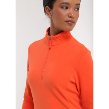 Pull 1/4 Zip Trinidad Orange Femme