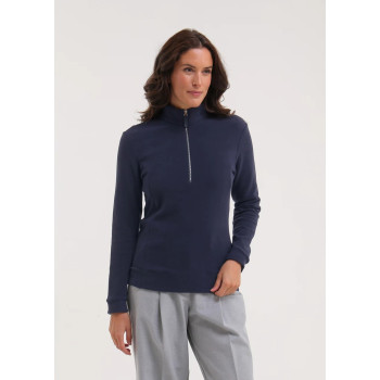 Pull 1/4 Zip Trinidad Navy Femme 2