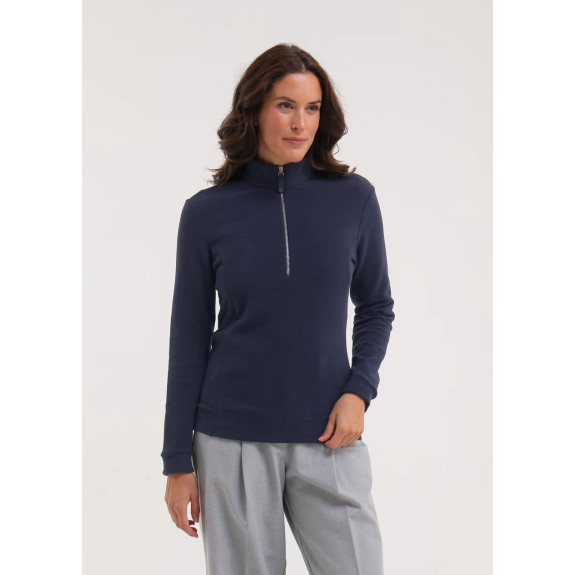 Pull 1/4 Zip Trinidad Navy Femme