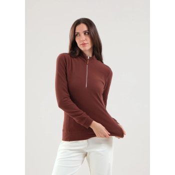 Pull 1/4 Zip Trinidad Brown Femme 2