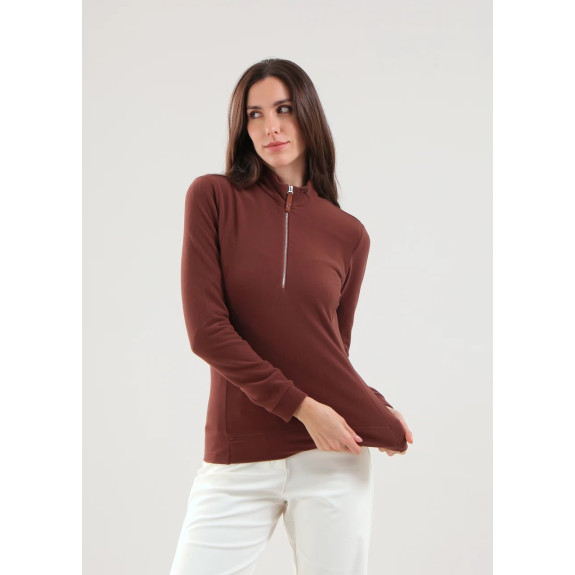 Pull 1/4 Zip Trinidad Brown Femme