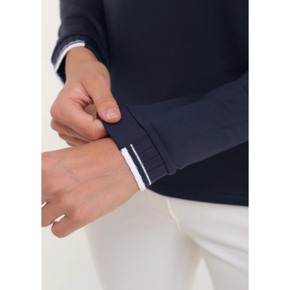 Polo manches longues Amarti Navy Femme