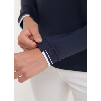 Polo manches longues Amarti Navy Femme
