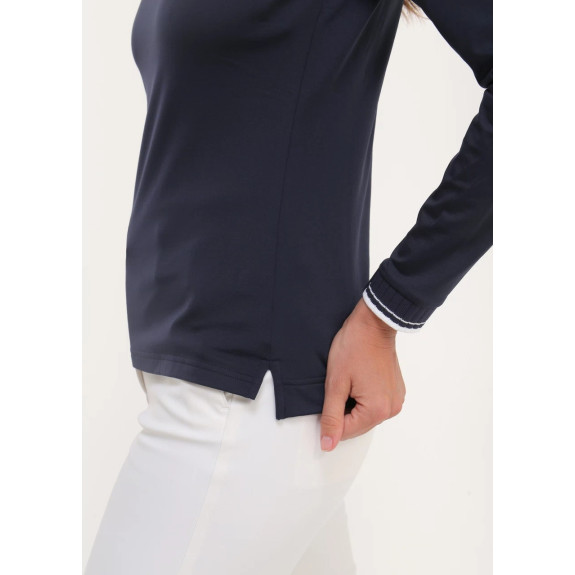 Polo manches longues Amarti Navy Femme