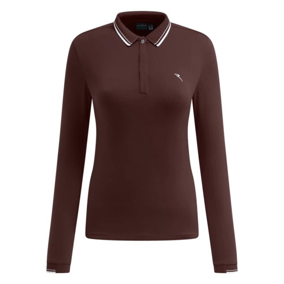 Polo manches longues Amarti Brown Femme