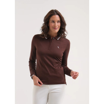 Polo manches longues Amarti Brown Femme 2