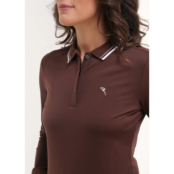 Polo manches longues Amarti Brown Femme