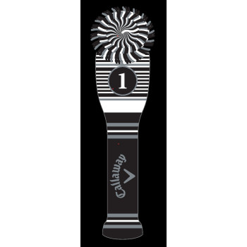 Couvre Club Driver Pompom Black White Grey