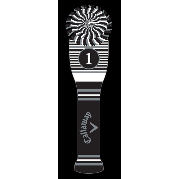 Couvre Club Driver Pompom Black White Grey