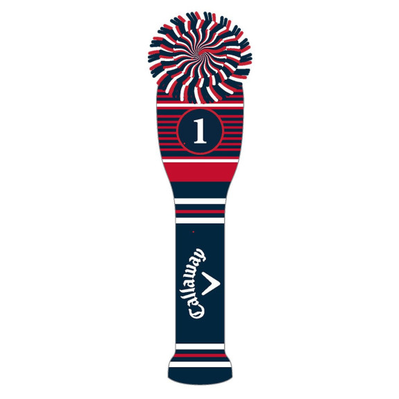 Couvre Club Driver Pompom Navy Red White