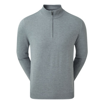 Pullover en laine 1/2 Zip Grey Homme