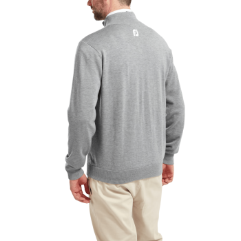 Pullover en laine 1/2 Zip Grey Homme