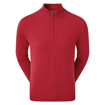 Pullover en laine 1/2 Zip Red Homme