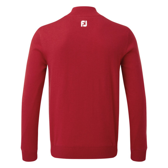 Pullover en laine 1/2 Zip Red Homme