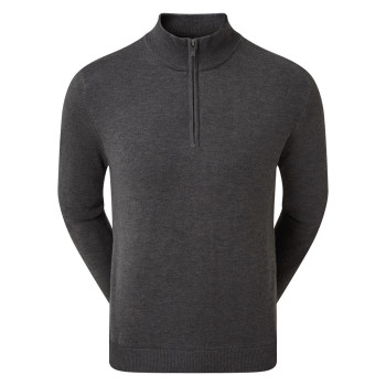 Pullover en laine 1/2 Zip Charcoal Homme