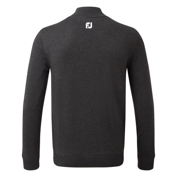 Pullover en laine 1/2 Zip Charcoal Homme