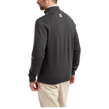 Pullover en laine 1/2 Zip Charcoal Homme