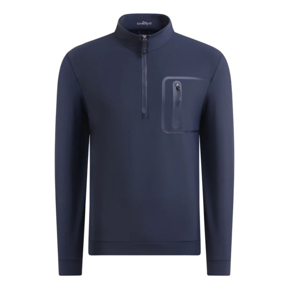 Pull 1/4 Zip Peltro Navy Homme