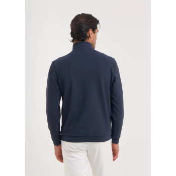 Pull 1/4 Zip Peltro Navy Homme