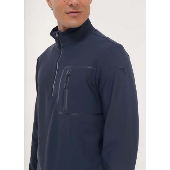 Pull 1/4 Zip Peltro Navy Homme
