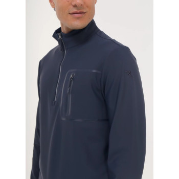 Pull 1/4 Zip Peltro Navy Homme