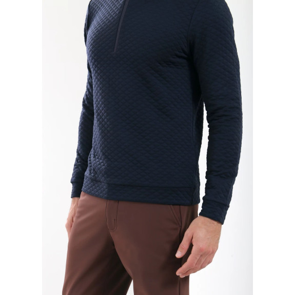 Pull 1/4 Zip Tobago Navy Homme