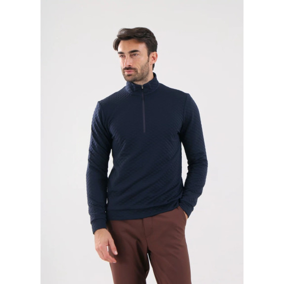 Pull 1/4 Zip Tobago Navy Homme