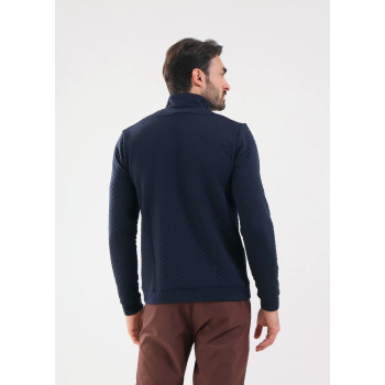 Pull 1/4 Zip Tobago Navy Homme