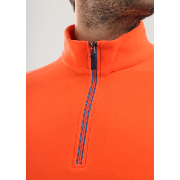 Pull 1/4 Zip Tago Orange Homme