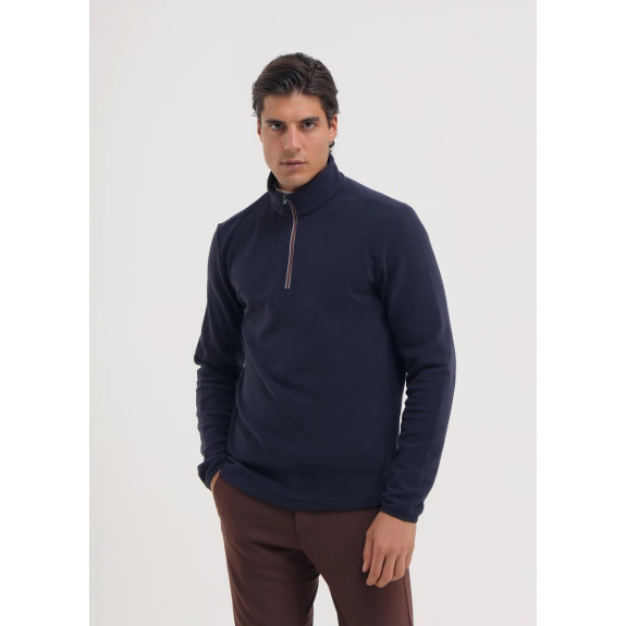 Pull 1/4 Zip Tago Navy Homme