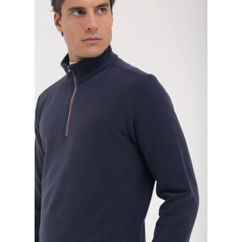 Pull 1/4 Zip Tago Navy Homme