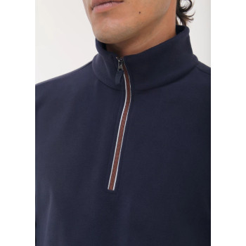 Pull 1/4 Zip Tago Navy Homme